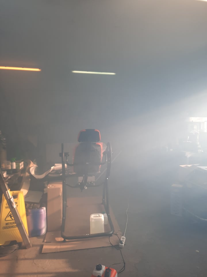 SPURICID BIOMIST bioköd gép működés közben